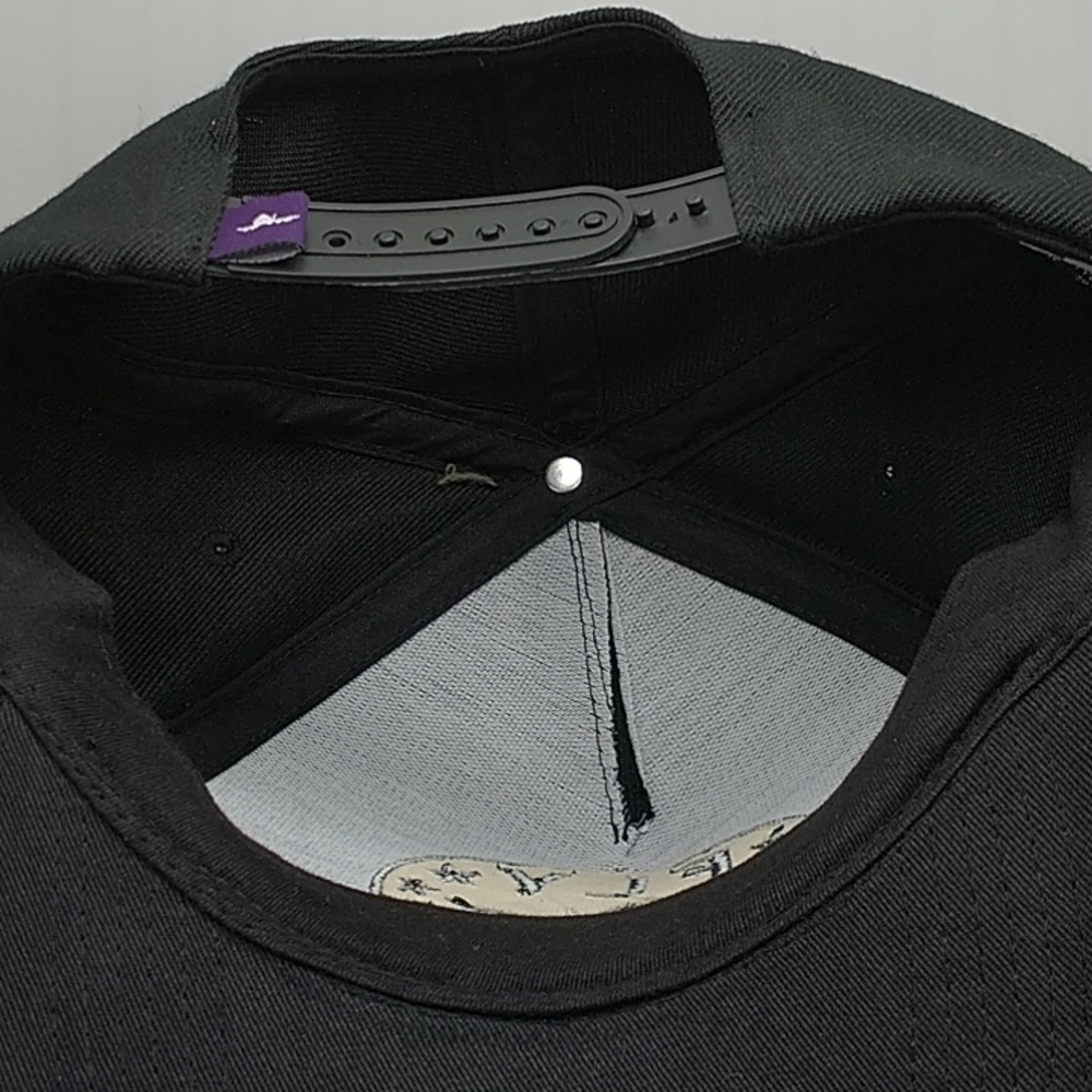 FLY SOCIETY New Classic Black Snapback Hat/Cap - Picture 5 of 7